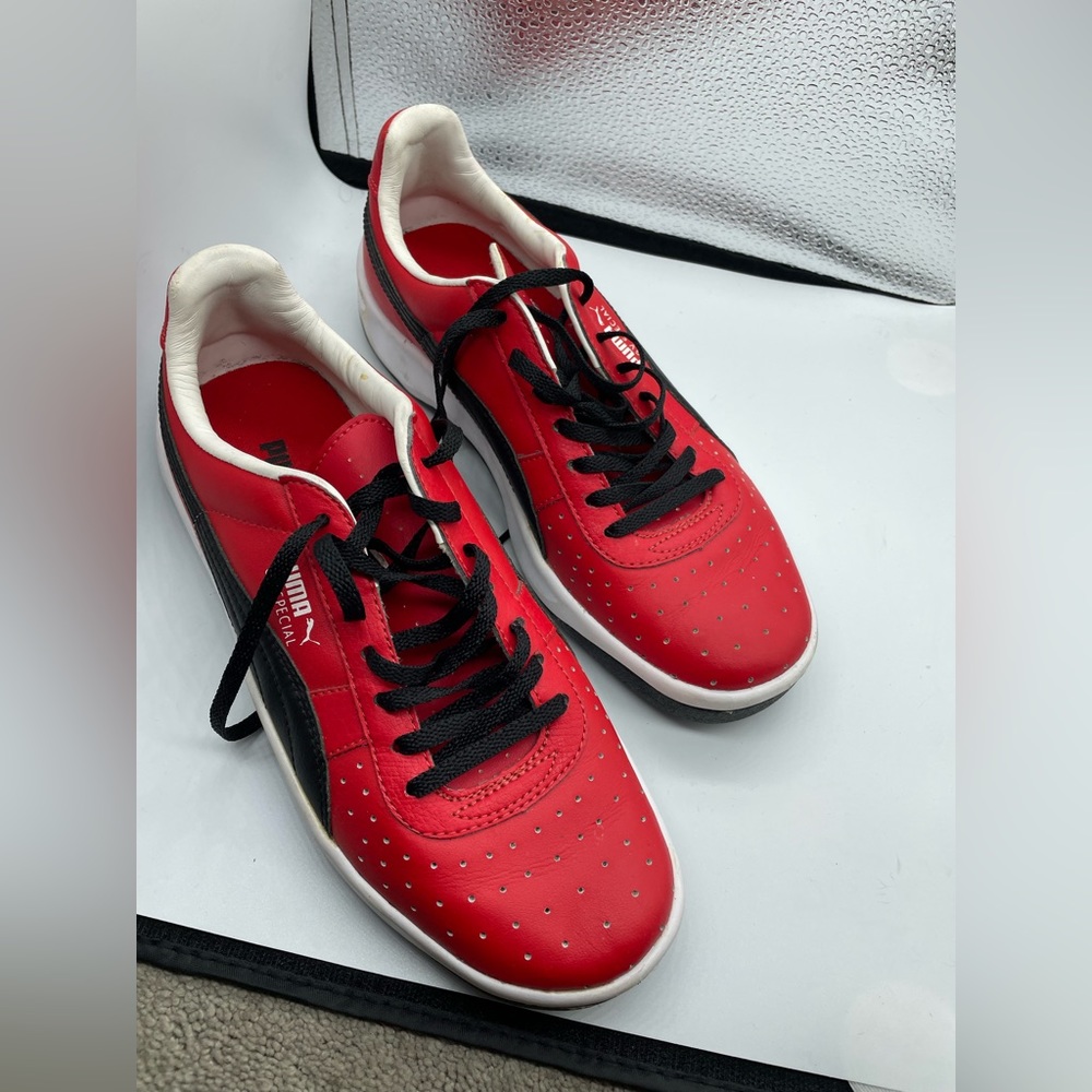 Puma GV special red and black sneakers size 7